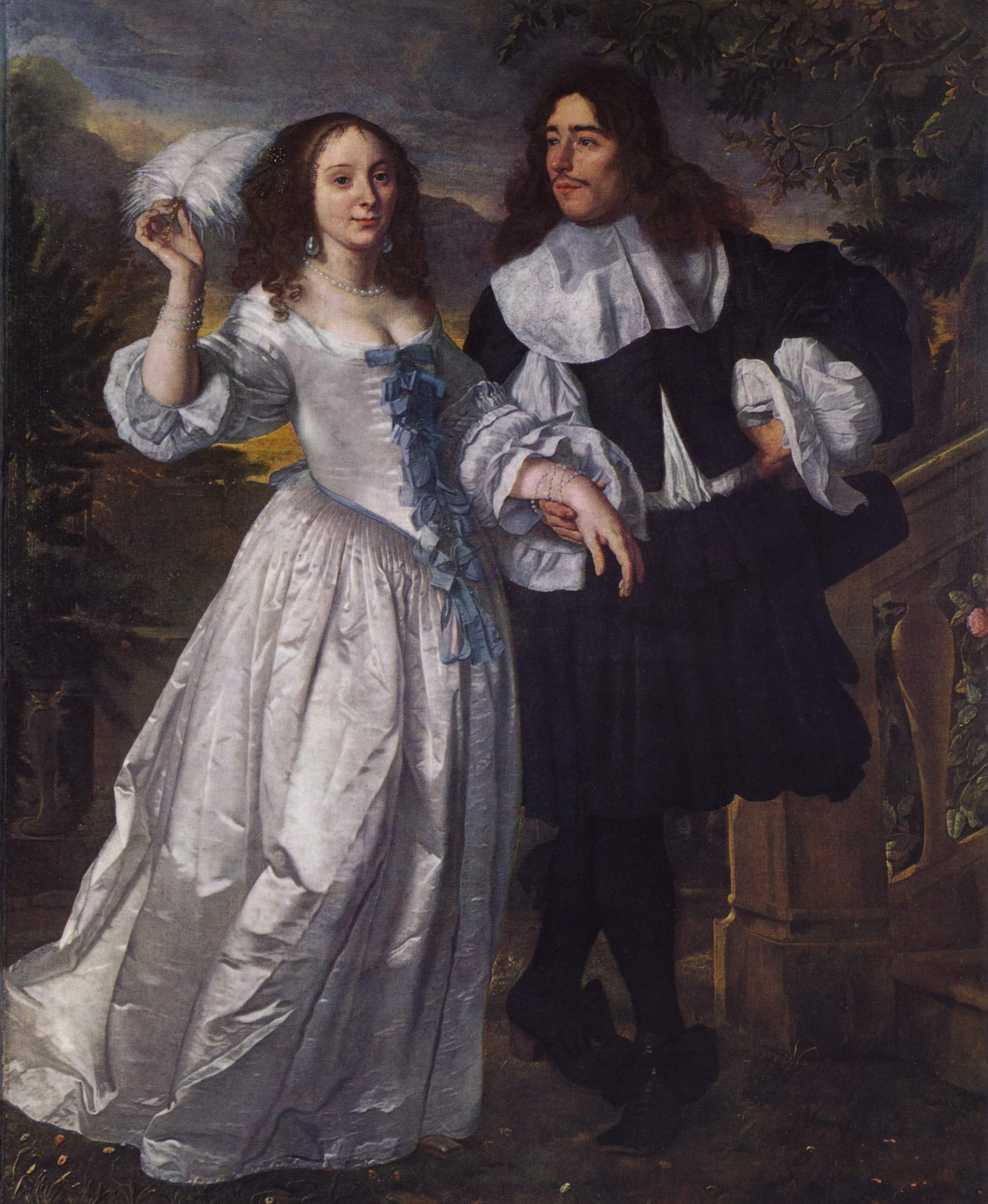 Portrait Of A Patrician Pair by Bartholomeus van der Helst